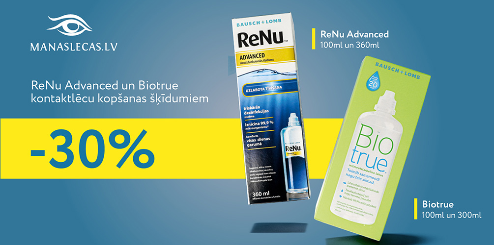 Biotrue un Advance kopšanas šķīdumi